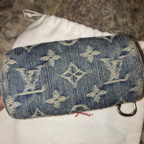 *SOLD*Louis Vuitton mini Bb denim speedy cles key pouch - Picture 5 of 8